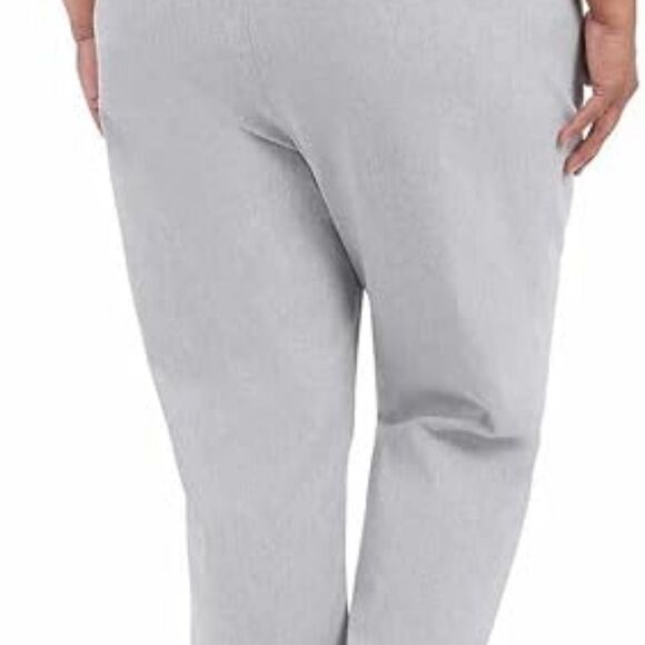 Hilary Radley Light Gray Ankle Length Pants With Smocked Waist - Picture 6 of 7